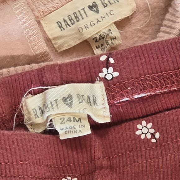 Rabbit And Bear And Carter's Toddler Girl Pant Sets Bundle Of Two. Size 24mo - Picture 9 of 9